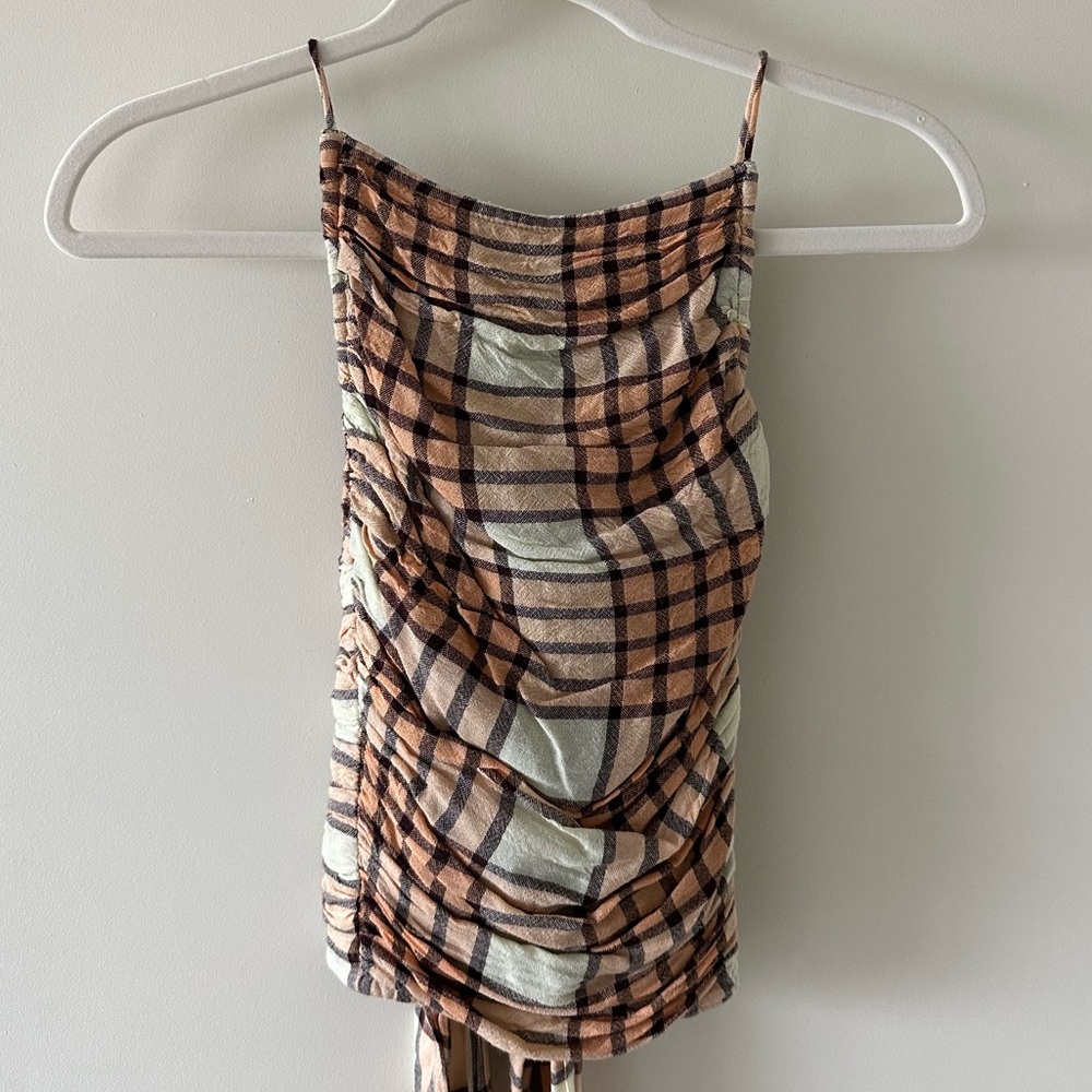 plaid halter top
